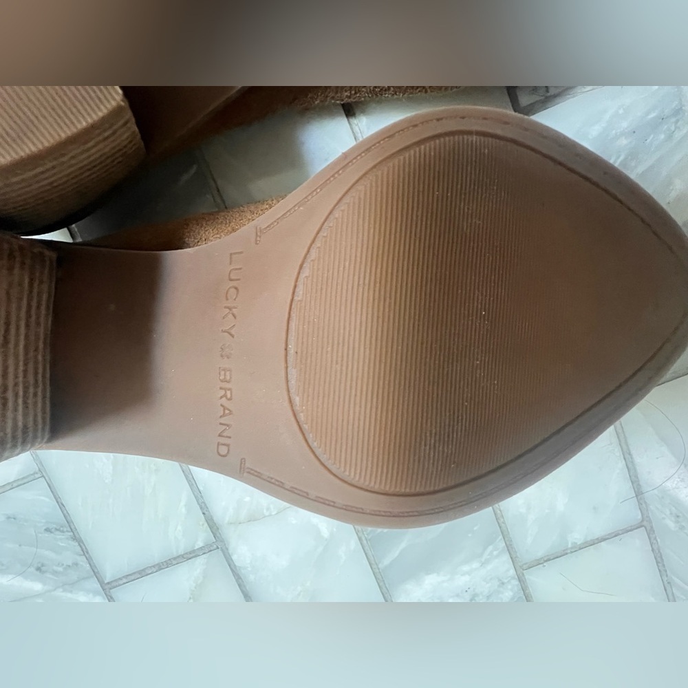 LUCKY BRAND Women’s Camel Sebiki Heeled Mule - Size 6 - Picture 3 of 14